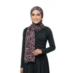Noir Leopard Jersey Hijab